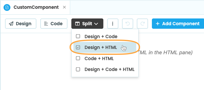 Switch to HTML view