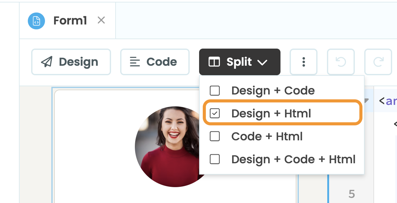 Switch to HTML view