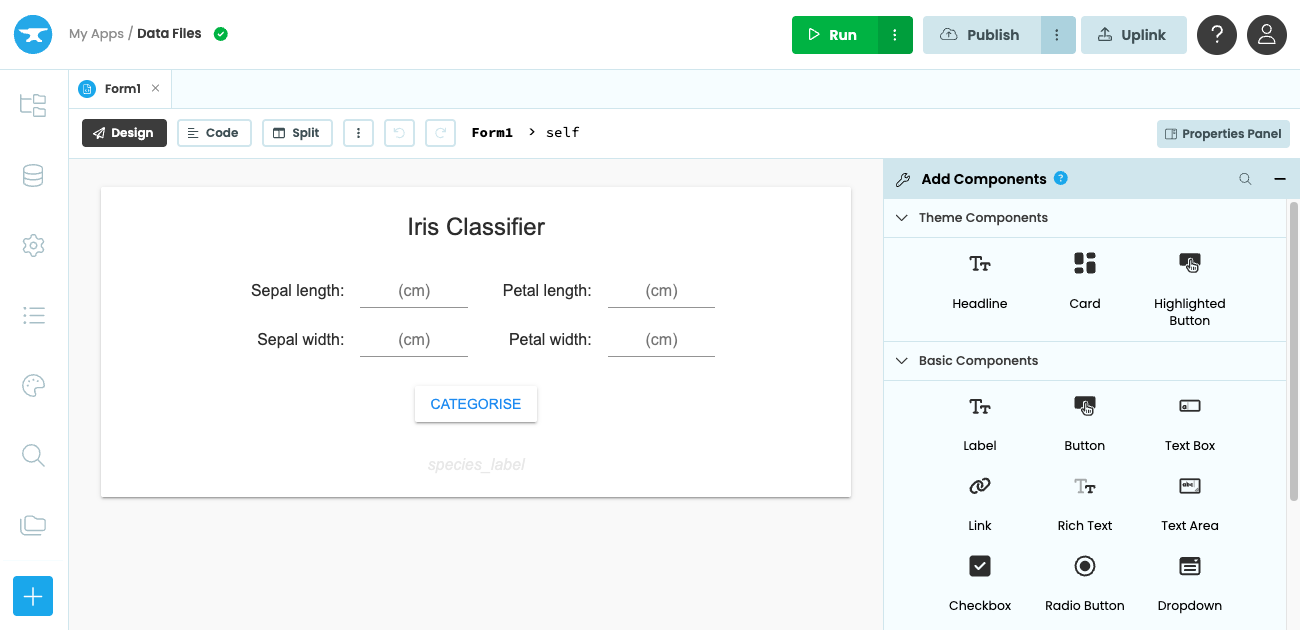 Our Anvil apps basic UI