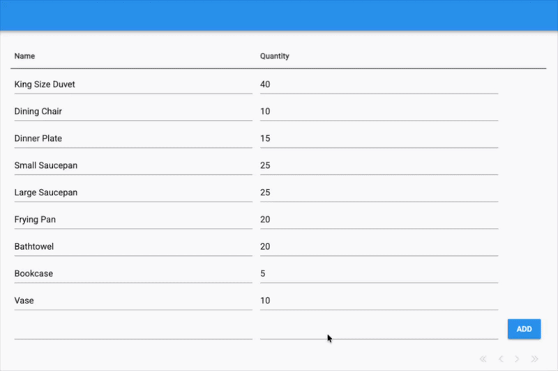 Updating the database from the web app.