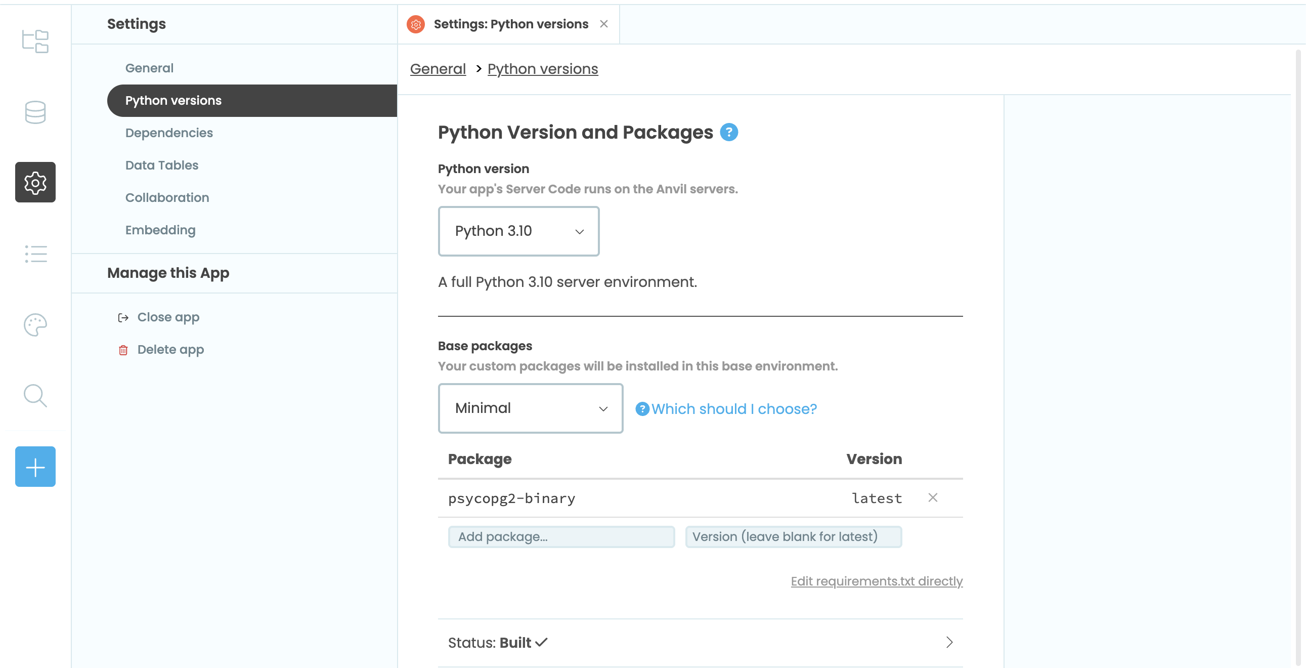 Install `psycopg2-binary` package